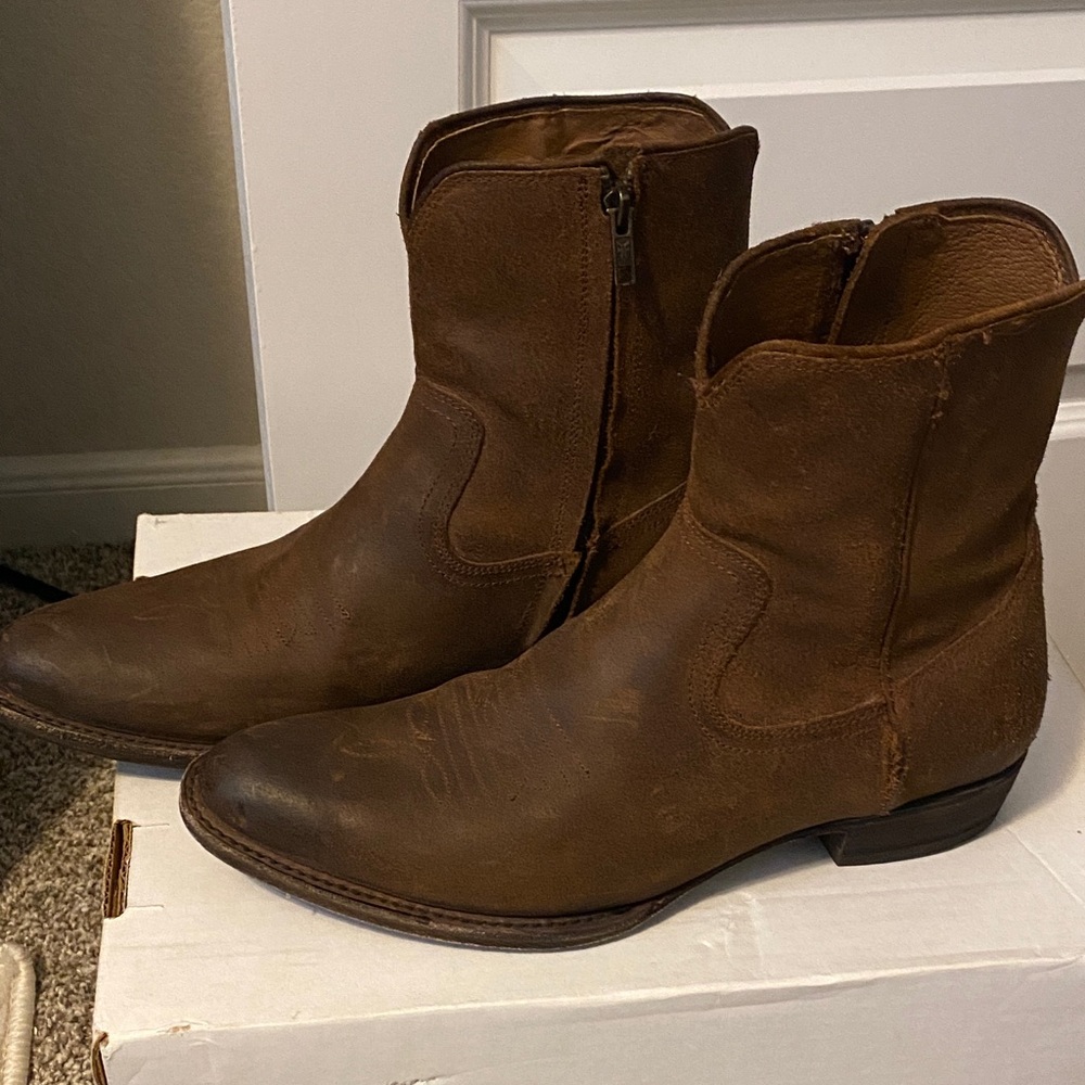 Frye Rustic Brown Leather Boots